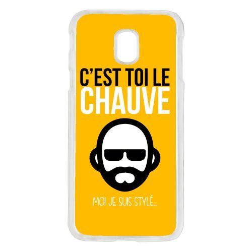 Coque c est toi le chauve moi je suis styl 5 compatible galaxy j7 2017 transparent