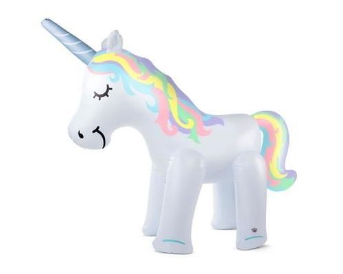 Grande licorne gonflable à jets d'eau TU Multicolore