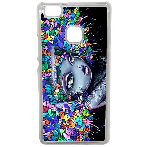 Coque Typographie Lettre Et Cheveux Colorées Compatible Huawei Mate 9 Lite Transparent