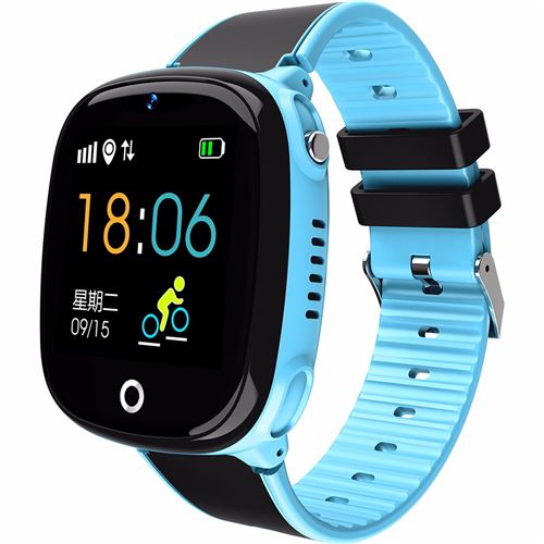 Montre connectée,Compatible enfant ,SOS Voice GPS Camera 2G bande Étanche ,ABS + verre - Bleu