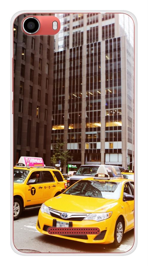 Coque en silicone imprimée compatible Wiko Lenny 2 NY Taxi