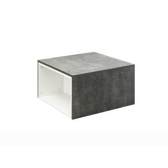 Table Basse Modulable Effet Beton Blanc Domino Achat Prix Fnac