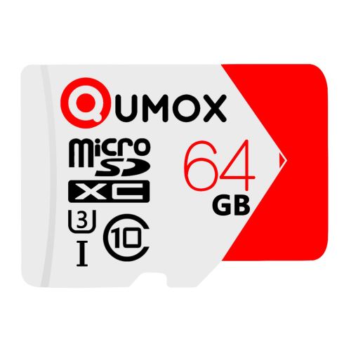 Qumox Carte Mémoire micro sd sdxc 64Go TF 64G 64GB classe 10 80Mo/s pour Samsung Huawei Xiaomi portable tablette