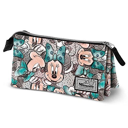 Karactermania Disney Classic Minnie Drawing-Triple HS Pencil Case Trousses, 24 cm, Gris (Grey)