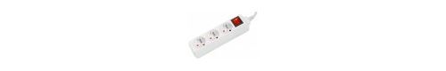 DEXLAN Multiprise 3 prises avec interrupteur blanche - 0,8 m