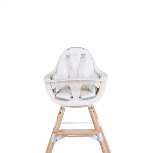Coussin de chaise evolu 2 et evolu one.80° blanc à pois or - child wood