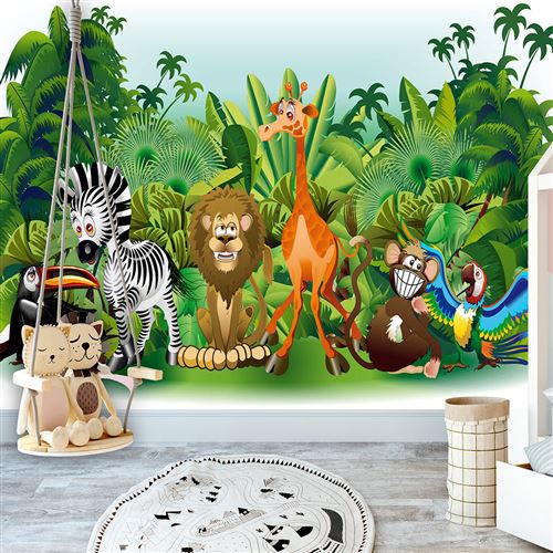 Paris Prix - Papier Peint jungle Animals - 105 x 150 cm