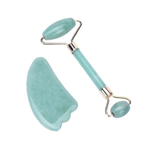 Naturel Jade Guasha Massage du Visage Jade Rouleau Visage Corps Massager Outil de Beauté Mrpl354