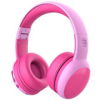 Casque de stéréo pour enfants Bluetooth E61 Gorsun avec volume limité - Rose - 1