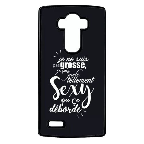 Coque Lg G4 Je Ne Suis Pas Grosse Fond Noir