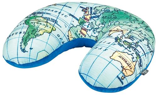 Moses oreiller / coussin 2-en-1 carte du monde 30 x 32 x 10 cm