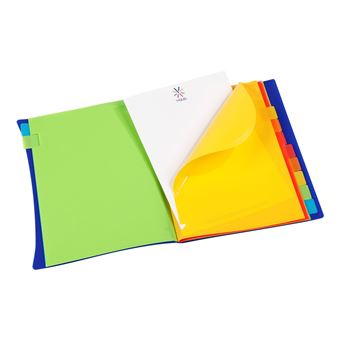 Trieur A4 10 positions Happy Fluo Viquel Polypropylène Bleu