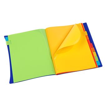 Trieur A4 10 positions Happy Fluo Viquel Polypropylène Bleu