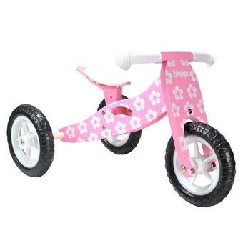 Tricycle De Developpement De L Equilibre 2 En 1 En Bois Boppi Rose Tricycles Achat Prix Fnac