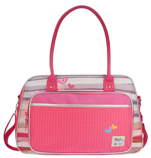 Prêt 428–7042–2 Sac à Langer Rose 30 x 48 x 16 cm, denimized