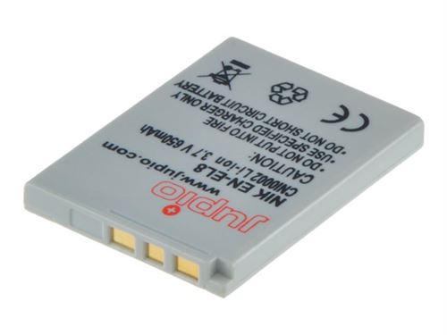 Jupio - Batterie - Li-Ion - 650 mAh - pour Nikon Coolpix P1, P2, S1, S2, S3, S5, S50, S50c, S51, S51c, S52, S52c, S6, S7, S7c, S8, S9