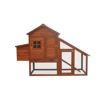 Poils Plumes Poulailler Coco En Bois 4 Poules 172x65x120 Cm