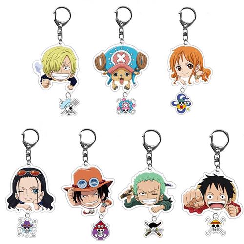 Porte-clés de dessin animé One Piece, Luffy, Roronoa, Zoro