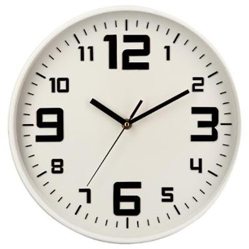 Pendule Silence 30cm Blanc