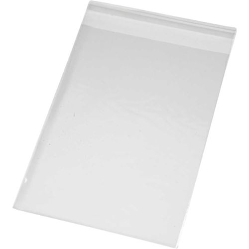Sachets transparents plats à fermeture autocollante - 12,3 x 17,3 cm - 20 pcs