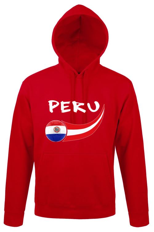 Supportershop Pérou Sweatshirt à Capuche Adulte, Rouge, FR : M (Taille Fabricant : M)