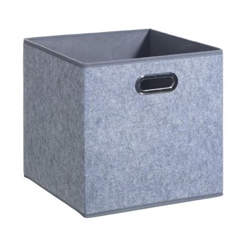 Boite de Rangement Pliable Feutrine 31cm Gris Clair