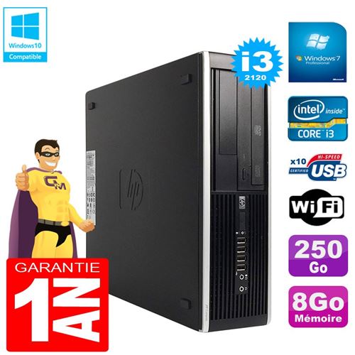 PC De Bureau HP PC HP Compaq Pro 6300 Sff I3-2120 Ram 8Go Disque 250Go Graveur Dvd WiFi W7
