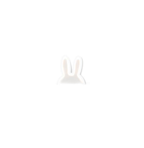 Lampe murale oreille de lapin - 25 x 25 cm - Blanc