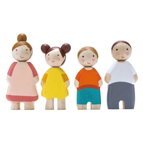 Tender Leaf Toys famille de poupées de maison de poupée 4 pièces en bois