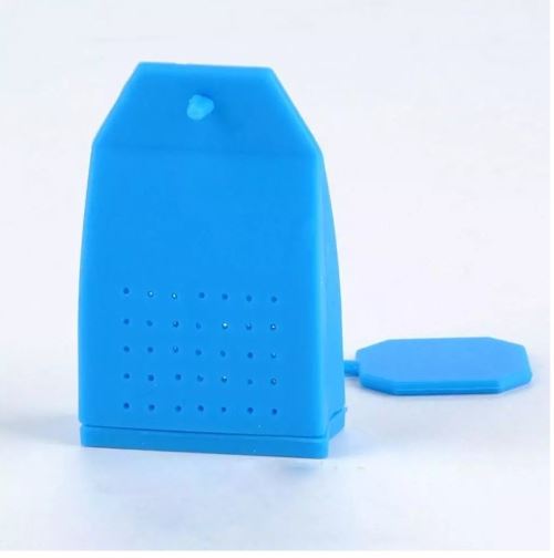 Boule à thé en silicone en forme de sachet de thé (opaque) - Bleu