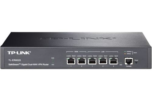 TP-Link SafeStream TL-ER6020 - Router - 2-poorts switch - GigE - WAN-poorten: 2 - rack-uitvoering