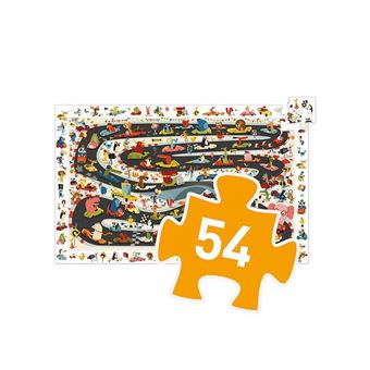 Puzzle enfant Djeco Rallye Automobile 54 pièces