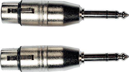 Adaptateurs jack 6.35mm stéréo mâle / XLR femelle