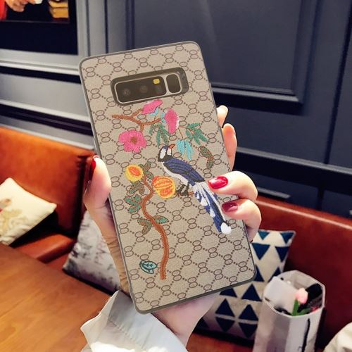Galaxy Note 8 Coque Protection Plastique oiseau branche Fond Quadrillé ALS52043