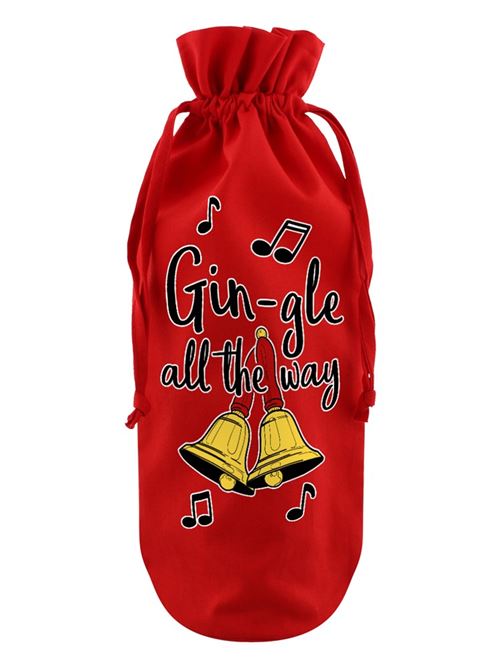 Sac de bouteille Gin-gle All The Way rouge