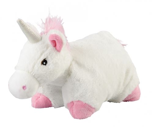 Warmies licorne câline 24 cm blanc/rose