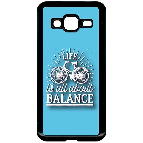 Coque Samsung Galaxy J3 (2016) Life Il All About Balance Fond Bleu