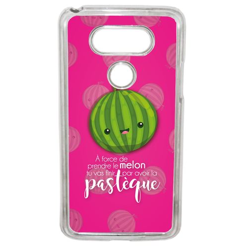 Coque Force De Prendre Le Melon Tu Vas Finir Par Avoir La Pastque Fond Rose Compatible Lg G5 Transparent