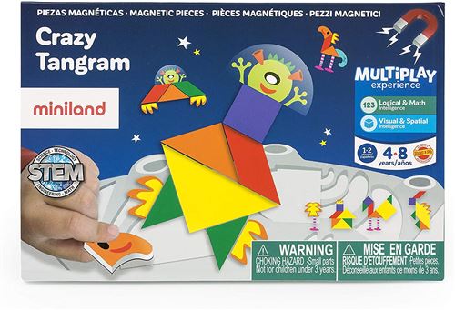 jeu magnétique éducatif Miniland Crazy Tangram
