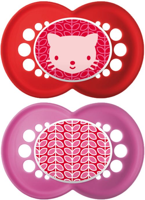 Lot de 2 sucettes original rose 12M+