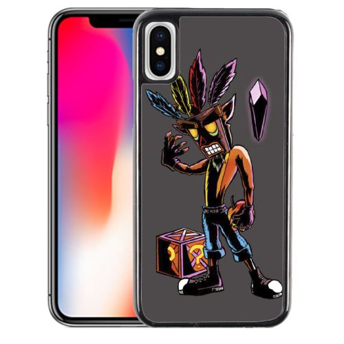Coque pour iPhone XS crash bandicoot masque