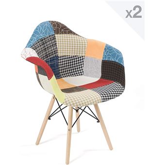 2patchwork Nador De Chaise Patchwork Rembourré Lot QrhdtCs
