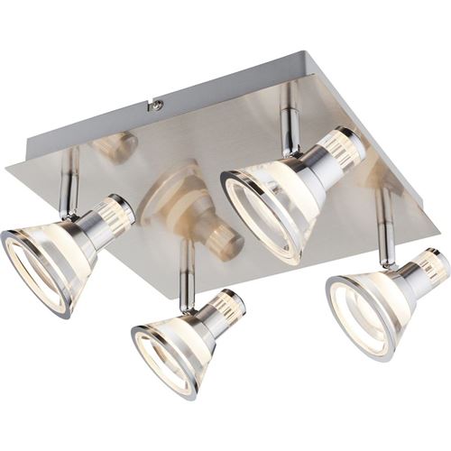 GLOBO Projecteur LED TAKIRO Nickel et Acrylique 56956-4