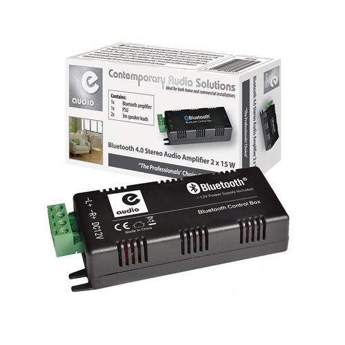 Amplificateur e-Audio B425ABL pour haut-parleur de plafond - 30W - Bluetooth - pour enceinte connectée etc...