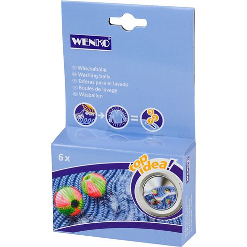 Ballon de lavage Wenko anti-peluches, 6 pièces