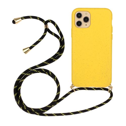 Coque en TPU souple avec sangle multifonction jaune pour votre Apple iPhone 11 Pro 5.8 pouces