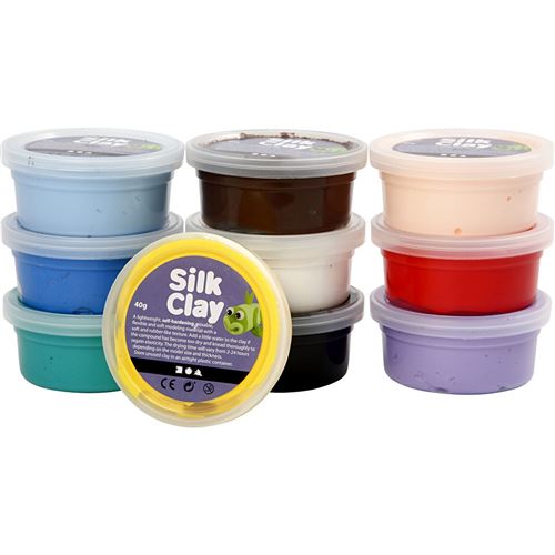 Silk Clay Basic I ensemble d'argile 10 x 40 grammes 10 pièces (79143)