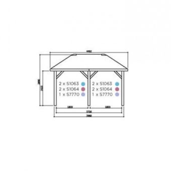 Carport Base 5x5 Solid Longueur 5 M Largeur 5 M A Enfoncer