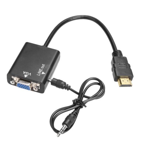 Adaptateur HDMI vers VGA, Seminer mâle Femelle, avec câble Jack Audio de  3,5 mm, Compatible écran, Ordinateur Portable, Ordinateur, projecteur,  HDTV