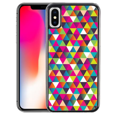 Coque pour iPhone XR triangle multicolore